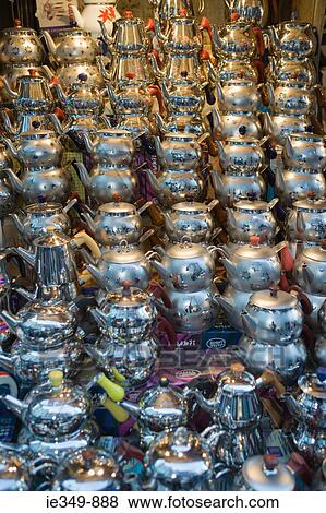 Teapots at grand bazaar View Large Photo Image Stock Photo - Teapots at grand bazaar. Fotosearch