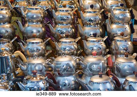 Teapots at grand bazaar View Large Photo Image Stock Photo - Teapots at grand bazaar. Fotosearch