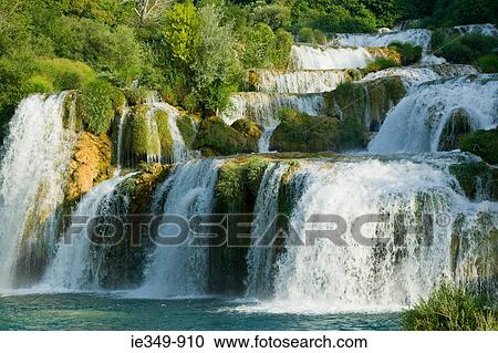 Waterfall at krka national park View Large Photo Image Stock Image - Waterfall at krka national park. Fotosearch