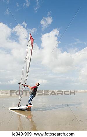 Windsurfer View Large Photo Image Stock Photo - Windsurfer. Fotosearch