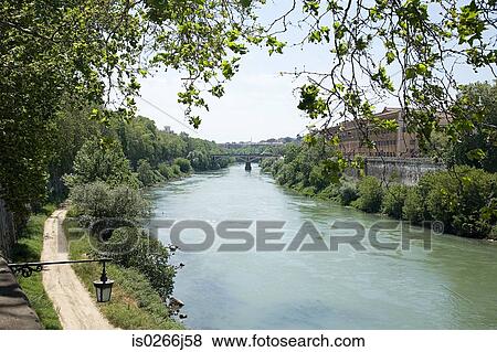 Tiber river View Large Photo Image Stock Photo - Tiber river. Fotosearch