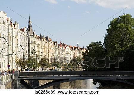 Art nouveau buildings and river in prague View Large Photo Image Stock Photo - Art nouveau buildings and river in prague. Fotosearch