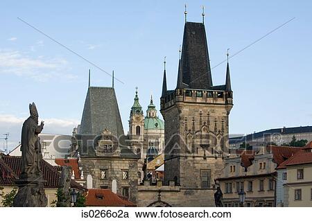 Stock Image - Baroque sculpture in prague. Fotosearch