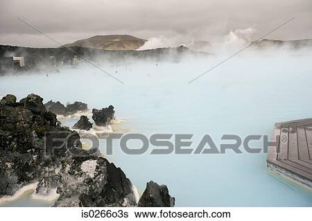 Blue lagoon geothermal hot springs View Large Photo Image Stock Photograph - Blue lagoon geothermal hot springs. Fotosearch