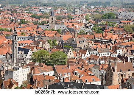 Elevated view of bruges View Large Photo Image Stock Image - Elevated view of bruges. Fotosearch