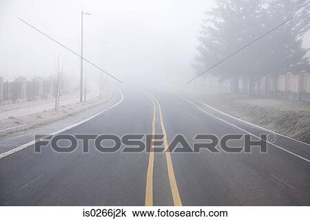 Fog on a road View Large Photo Image Stock Image - Fog on a road. Fotosearch
