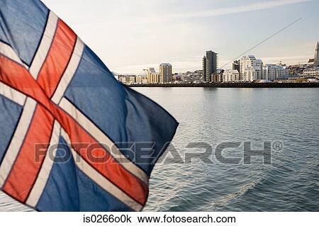 Iceland flag reykjavik View Large Photo Image Stock Image - Iceland flag reykjavik. Fotosearch
