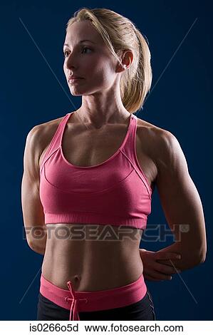 Portrait of a muscular woman View Large Photo Image Stock Image - Portrait of a muscular woman . Fotosearch