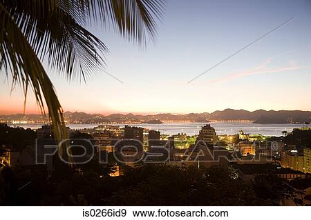 Rio de janeiro in the evening View Large Photo Image Stock Photo - Rio de janeiro in the evening. Fotosearch
