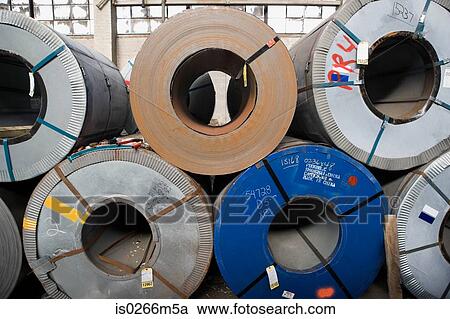 Rolls of sheet steel View Large Photo Image Stock Image - Rolls of sheet steel. Fotosearch