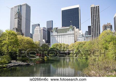 Stock Image - Skyscrapers and central park. Fotosearch