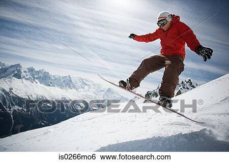 Stock Photograph - Snowboarder. Fotosearch