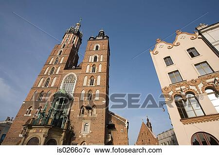 St marys church cracow View Large Photo Image Stock Image - St marys church cracow. Fotosearch