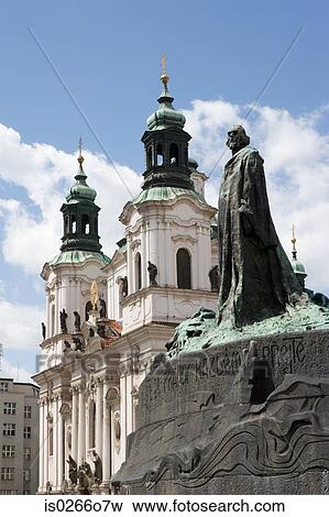 Statue of jan hus prague View Large Photo Image Stock Photo - Statue of jan hus prague. Fotosearch