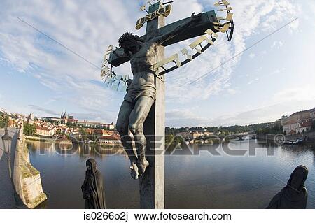 Statue on charles bridge prague View Large Photo Image Stock Image - Statue on charles bridge prague. Fotosearch