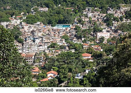 Stock Photo - View of a shanty town in brazil. Fotosearch