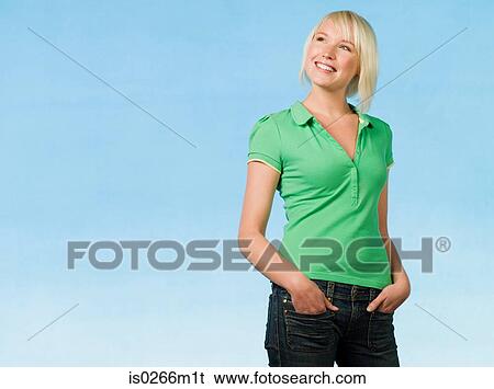 Young woman thinking View Large Photo Image Stock Photograph - Young woman thinking. Fotosearch