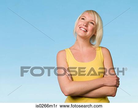 Young woman thinking View Large Photo Image Stock Photography - Young woman thinking. Fotosearch