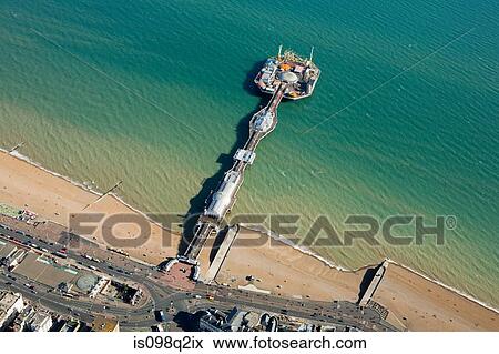 Aerial view of brighton coast View Large Photo Image Stock Photo - Aerial view of brighton coast. Fotosearch