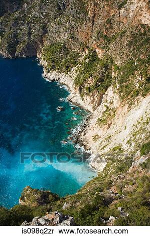 Blue caves zante View Large Photo Image Stock Photography - Blue caves zante. Fotosearch