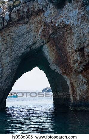 Blue caves zante View Large Photo Image Stock Photography - Blue caves zante. Fotosearch