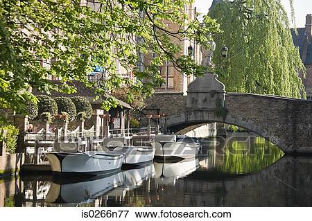 Stock Photo - Canal in bruges. Fotosearch