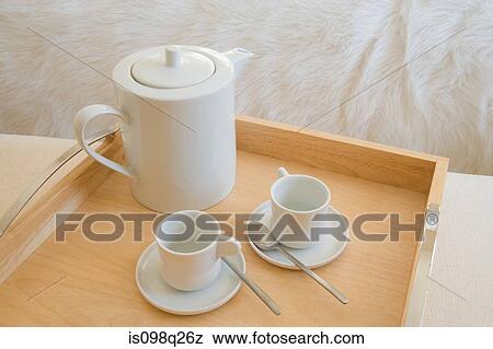 Coffee pot and cups View Large Photo Image Stock Photo - Coffee pot and cups. Fotosearch
