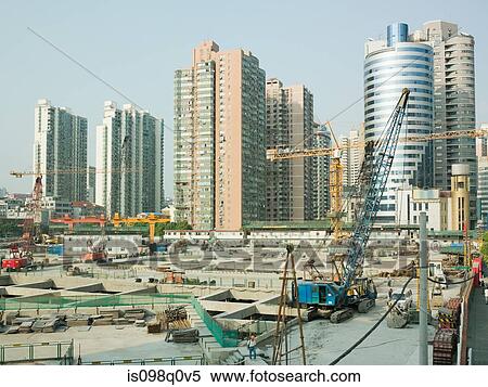 Stock Photography - Construction in shanghai. Fotosearch