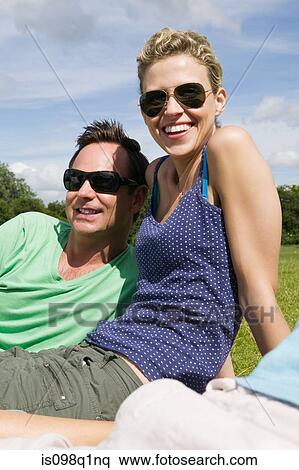 Stock Photography - Couple in park. Fotosearch