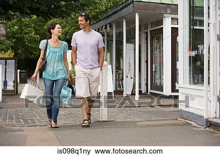 Couple shopping View Large Photo Image Stock Photo - Couple shopping. Fotosearch