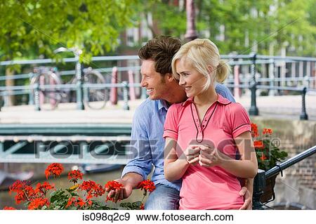 Couple smiling View Large Photo Image Stock Photo - Couple smiling. Fotosearch