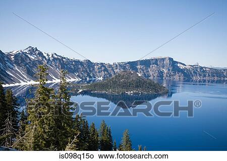 Crater lake oregon View Large Photo Image Picture - Crater lake oregon. Fotosearch