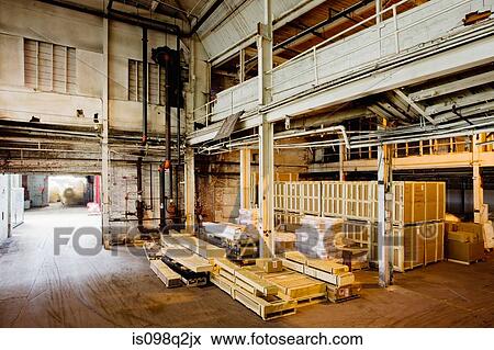 Crates in a warehouse View Large Photo Image Stock Photo - Crates in a warehouse. Fotosearch