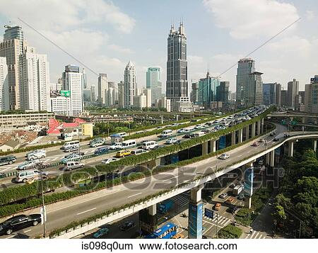 Elevated highway in shanghai View Large Photo Image Picture - Elevated highway in shanghai. Fotosearch