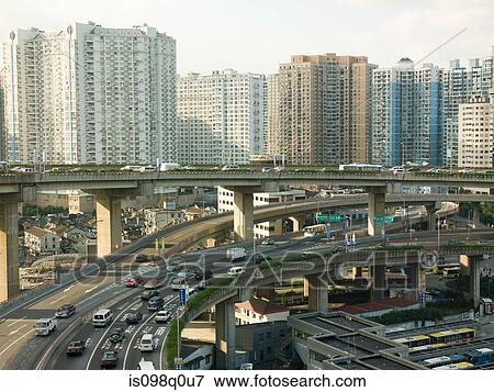 Elevated highway in shanghai View Large Photo Image Stock Photo - Elevated highway in shanghai. Fotosearch