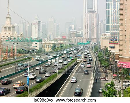 Elevated highway in shanghai View Large Photo Image Stock Photo - Elevated highway in shanghai. Fotosearch
