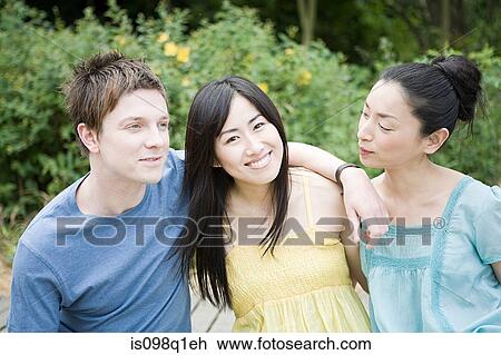 Friends outdoors View Large Photo Image Stock Image - Friends outdoors. Fotosearch