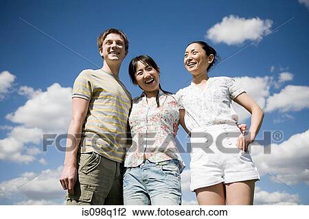 Friends outdoors View Large Photo Image Stock Image - Friends outdoors. Fotosearch