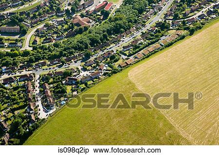 Houses and field View Large Photo Image Stock Photography - Houses and field. Fotosearch