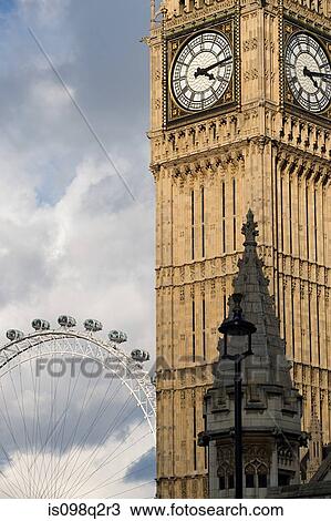 Houses of parliament and london eye View Large Photo Image Stock Image - Houses of parliament and london eye. Fotosearch