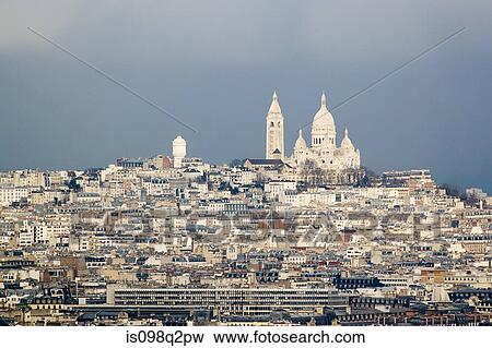Stock Photo - Montmartre and sacre coeur paris. Fotosearch