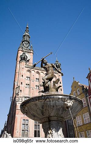 Neptune fountain dlugi targ View Large Photo Image Stock Photography - Neptune fountain dlugi targ. Fotosearch