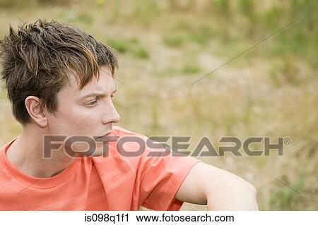 Pensive man View Large Photo Image Stock Image - Pensive man. Fotosearch