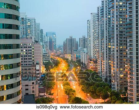 Stock Image - Road in shanghai. Fotosearch