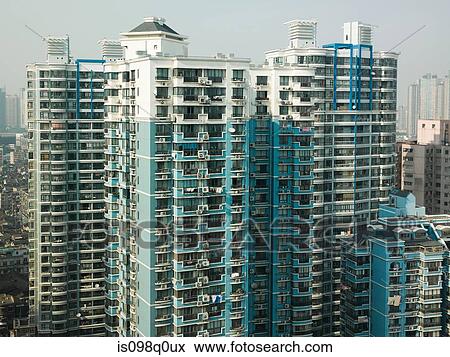 Shanghai apartment buildings View Large Photo Image Stock Photo - Shanghai apartment buildings. Fotosearch