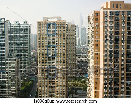 Shanghai apartment buildings View Large Photo Image Stock Photo - Shanghai apartment buildings. Fotosearch