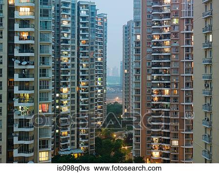 Shanghai apartment buildings View Large Photo Image Stock Photograph - Shanghai apartment buildings. Fotosearch