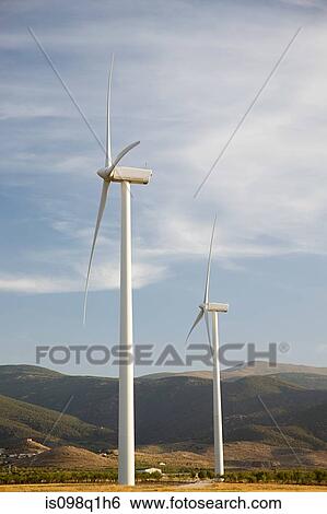 Stock Photograph - Wind turbines. Fotosearch