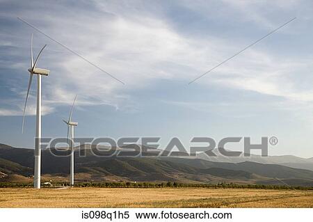 Wind turbines View Large Photo Image Stock Photography - Wind turbines. Fotosearch