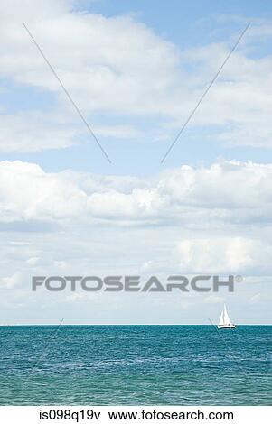 Stock Photo - Yacht on sea. Fotosearch